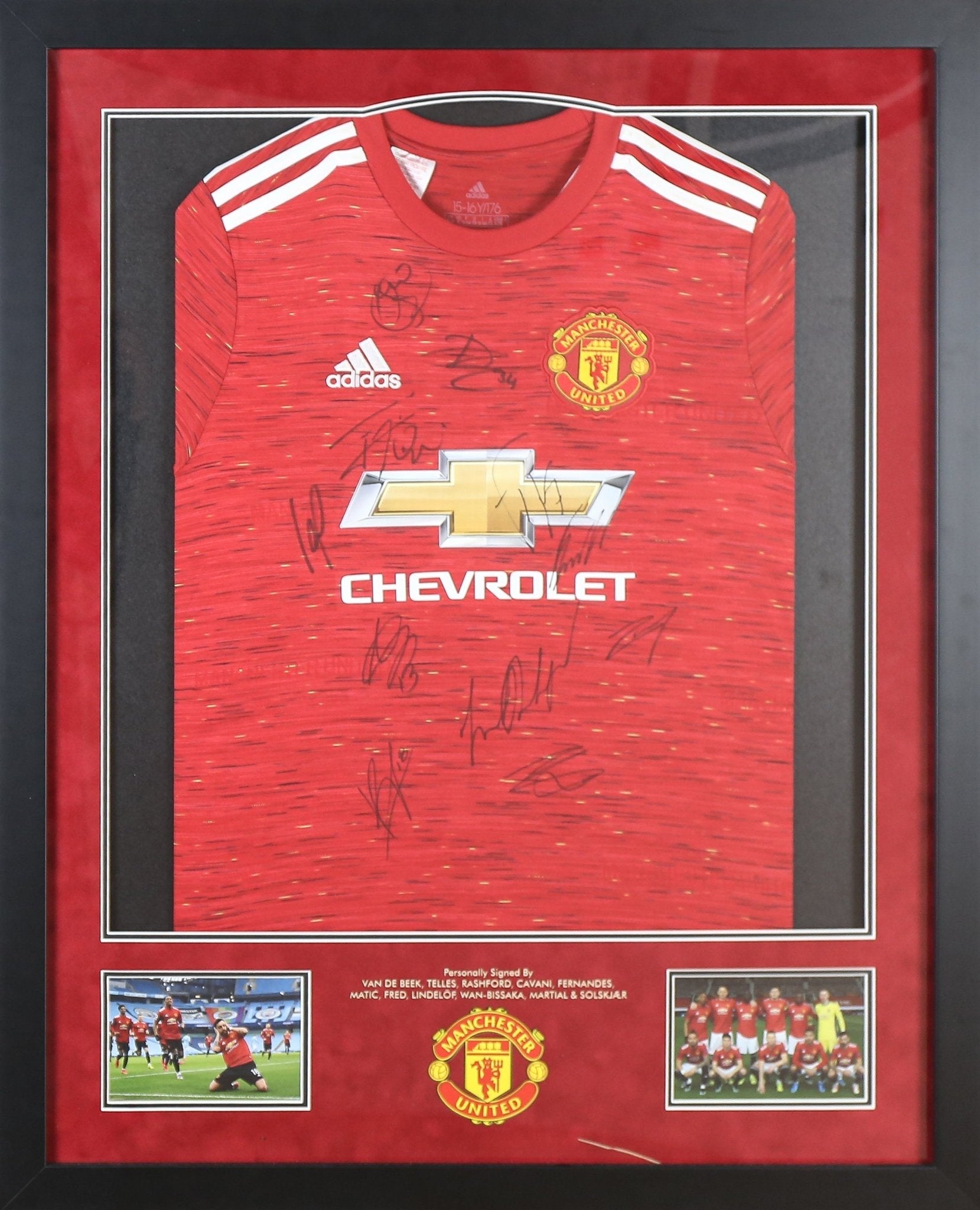 Multi Signed Man United Shirt Framed Display - Memorabilia Framers Shop